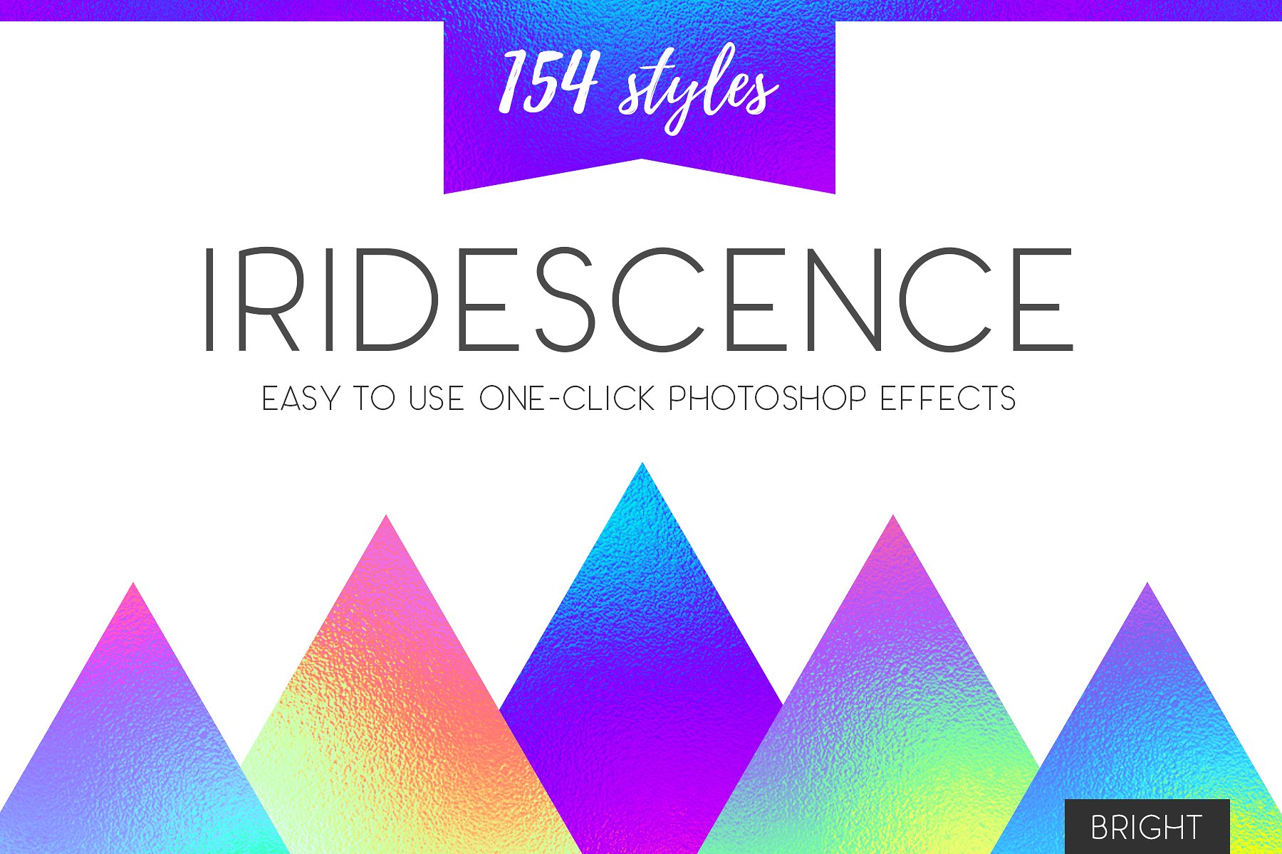彩虹色 PS 特效图层样式 Iridescence – bright styles插图