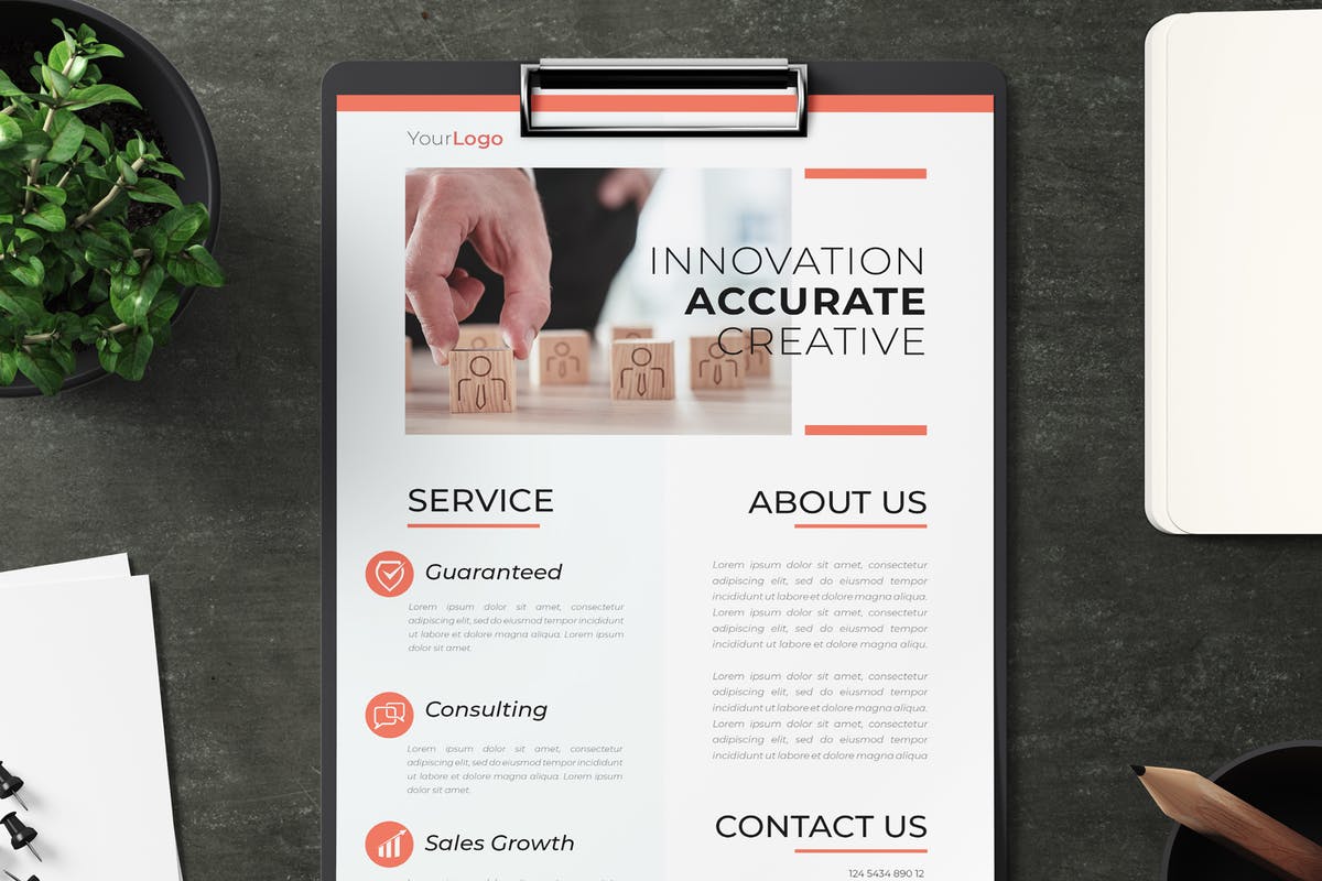 商业企业营销传单设计模板 Business Flyer插图