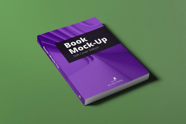 逼真软封面图书印刷品样机 Soft Cover Book Mockup插图(3)