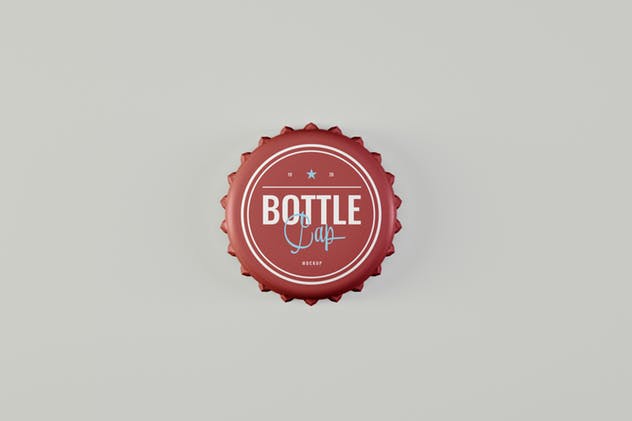 饮料瓶盖啤酒瓶盖品牌Logo设计演示样机 Bottle Cap Mockups插图(1)