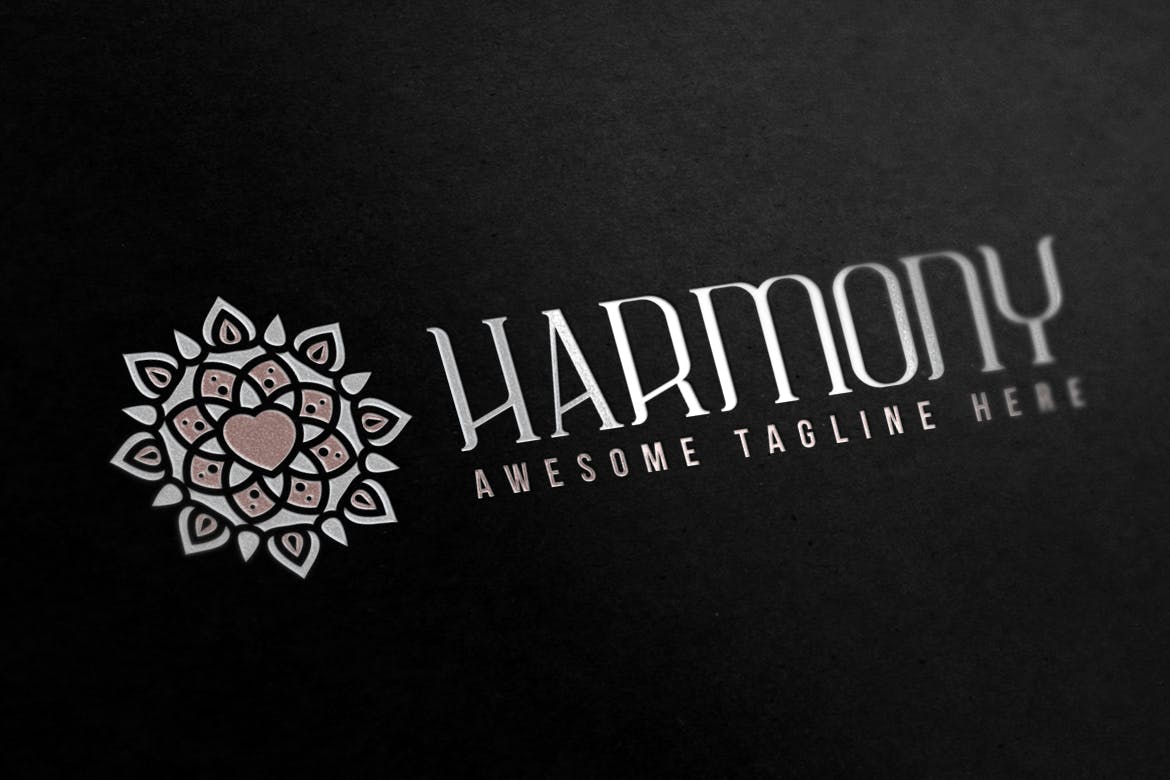 曼陀罗花图形Logo设计模板v2 Harmony Logo 2插图(1)