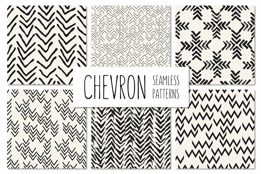 人字形图记无缝图案纹理 Chevron. Seamless Patterns Set v.2插图