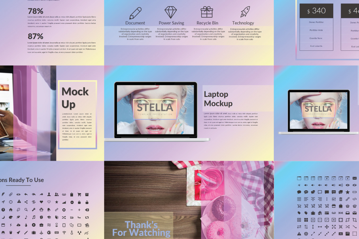 化妆项目的谷歌PPT模板下载 Stella Google Slide Presentation [pptx]插图(1)