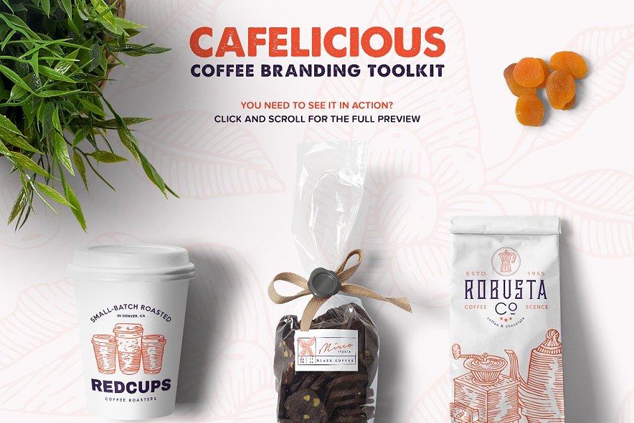 咖啡品牌专业Logo设计模板合集 Cafelicious – Coffee Branding Kit插图(5)