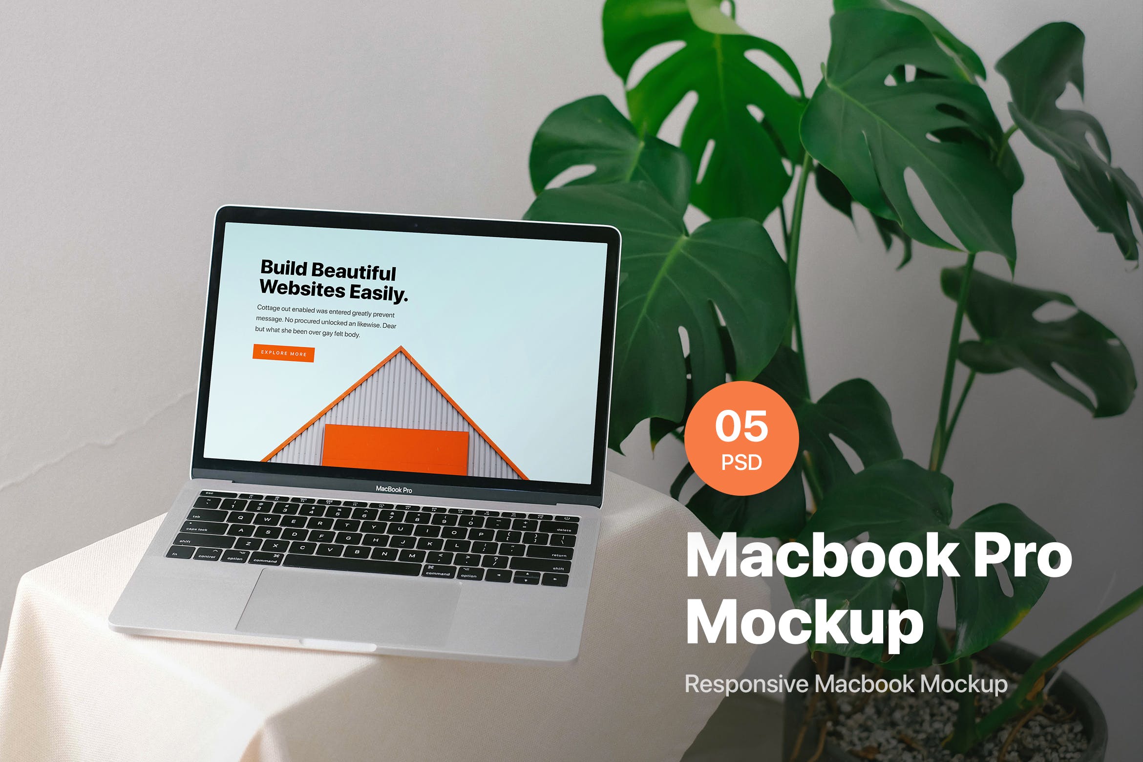 响应式网站设计效果图MacBook Pro电脑样机 Macbook Pro Responsive Mockup插图