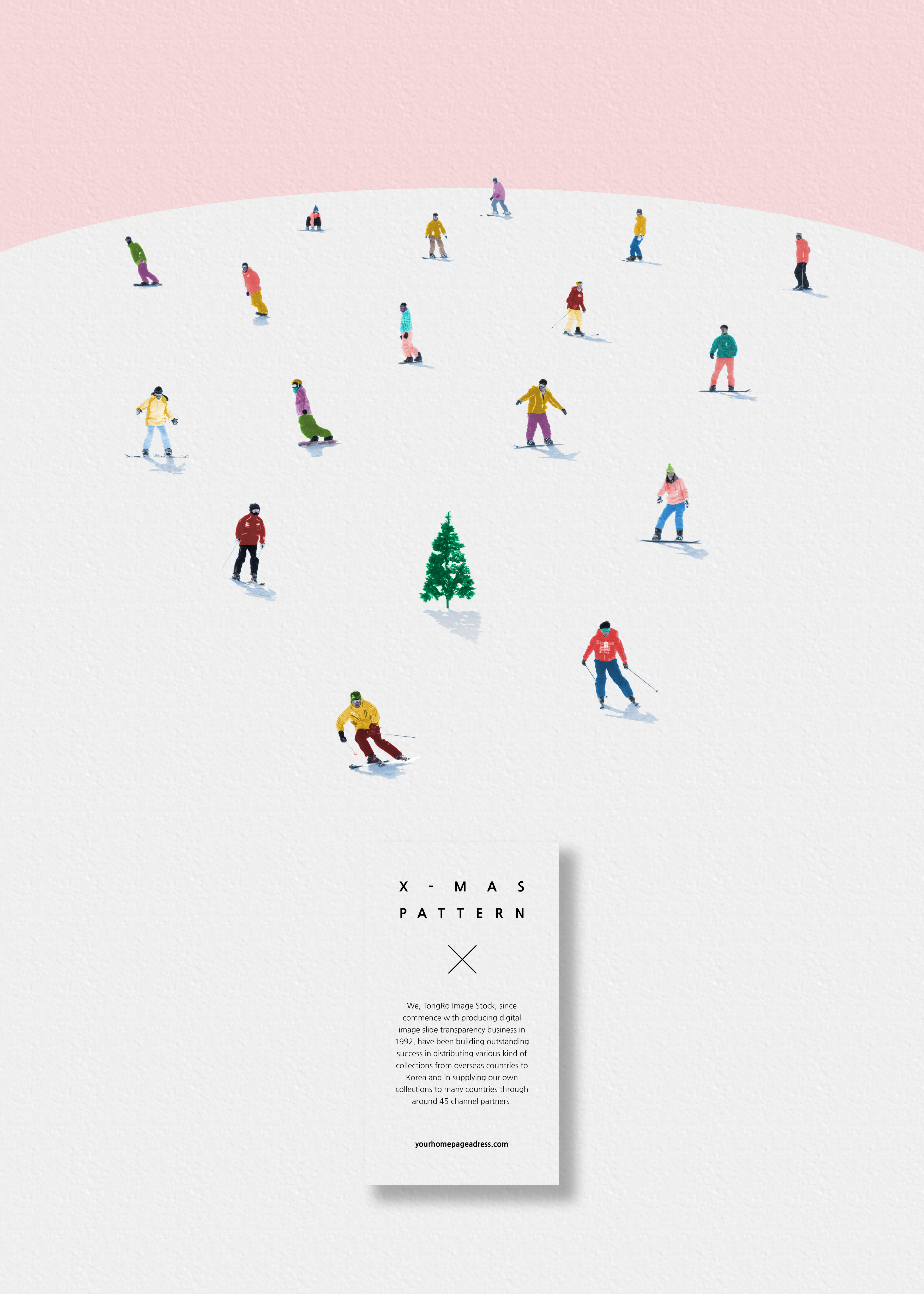 冬季滑雪圣诞元素图案素材[PSD]插图