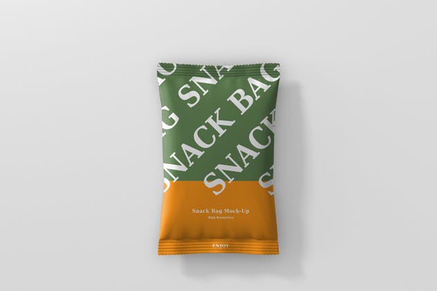 小吃/零食塑料袋包装外观设计样机 Snack Foil Bag Mockup插图(7)