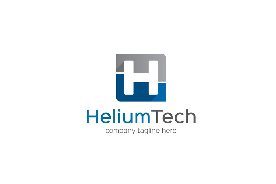 创意字母Logo模板系列之字母H Helium Tech Letter H Logo插图