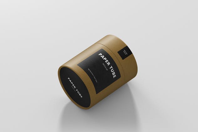 咖啡豆纸筒品牌包装样机模板 Paper Tube Packaging Mock-Up – Medium插图(6)