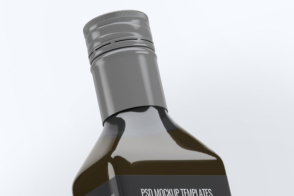方形玻璃瓶设计样机模板 Square Glass Bottle Mock-Up插图(3)