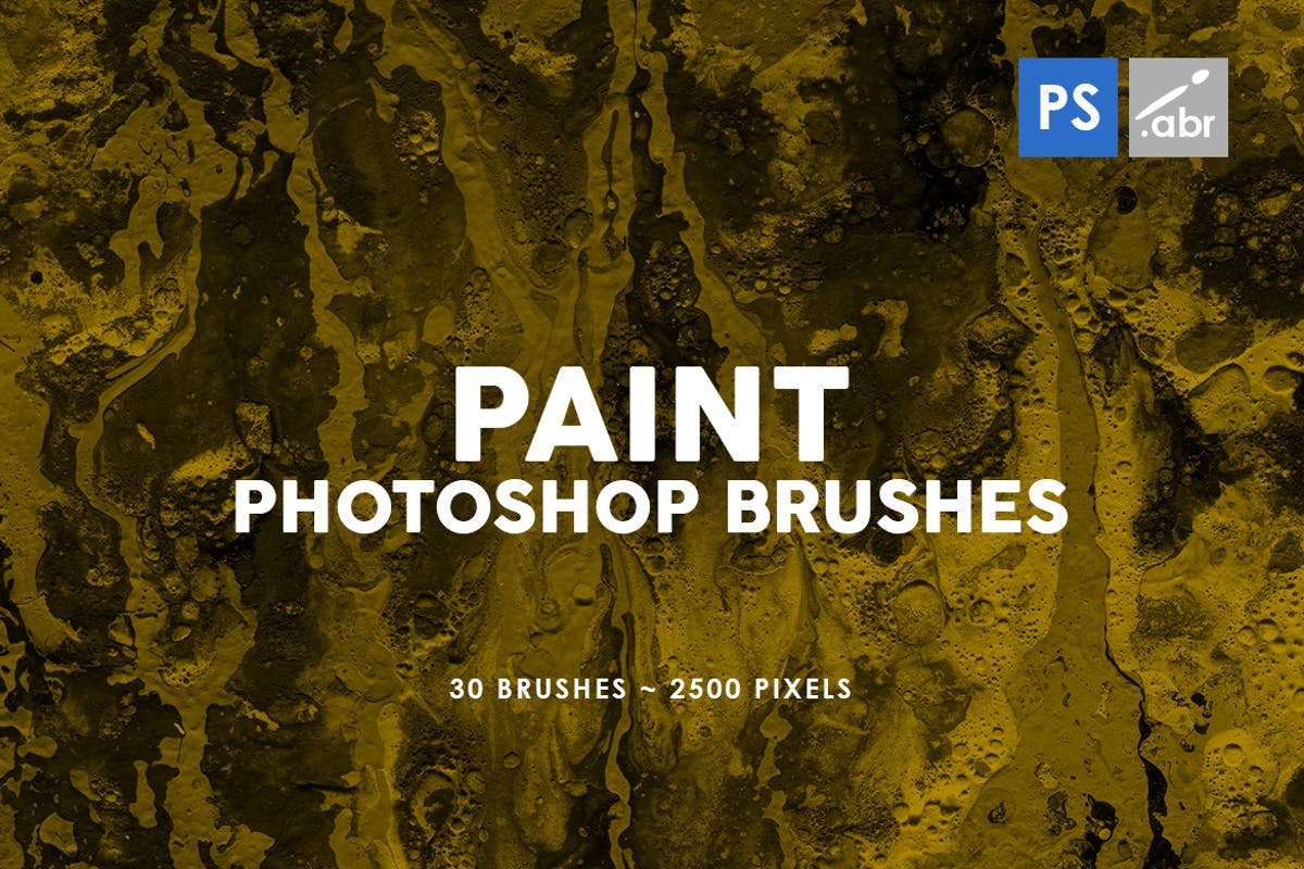 30款油漆手工纸张纹理肌理PS笔刷v2 30 Paint Texture Photoshop Brushes Vol. 2插图