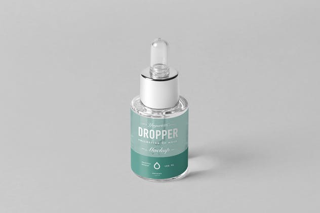 化妆品玻璃滴管样机模板3 Dropper Bottle Mock-up 3插图(2)