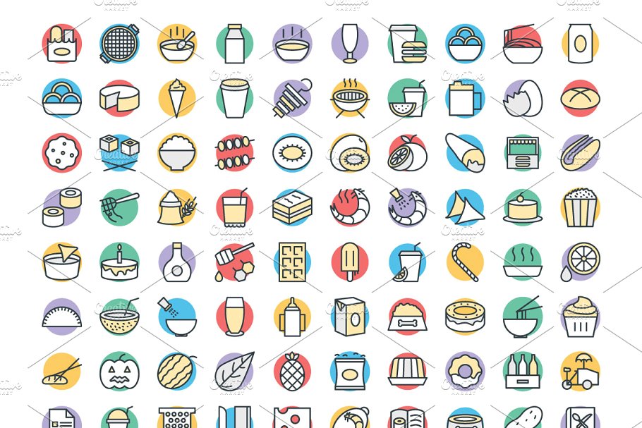 300+食物主题矢量图标 300+ Food Vector Icons插图(4)