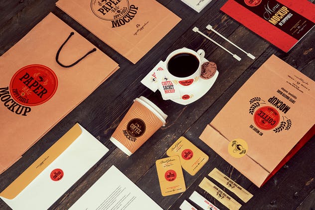 咖啡品牌样机模板 Coffee Branding Mockups插图(3)
