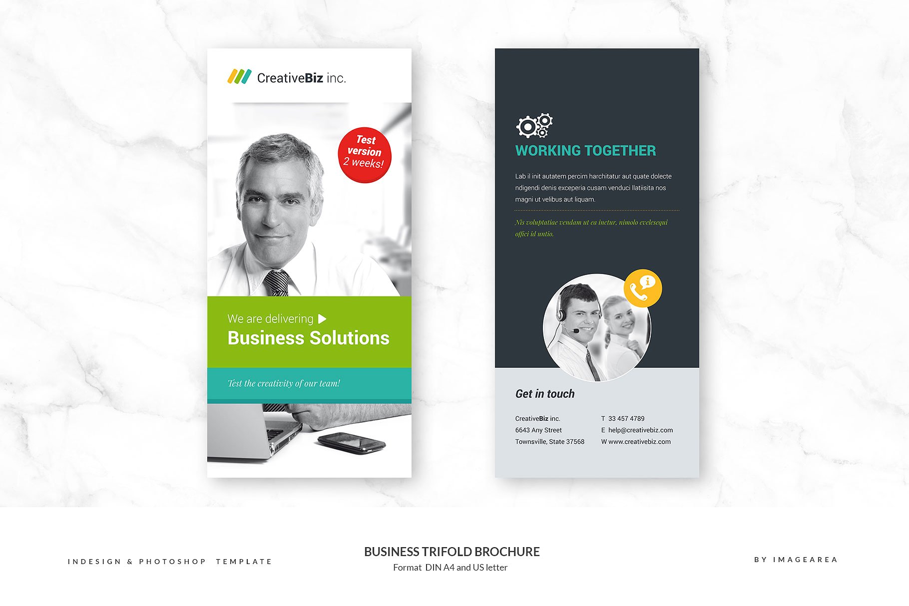 企业商务三折页宣传小册子 Business Trifold Brochure插图