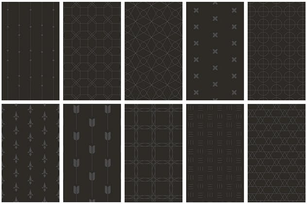 极简主义设计风格几何图形设计素材 Geometric Minimal Patterns插图(4)