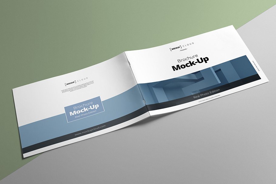 产品手册企宣小册子样机模板 Brochure Mock-Up / A4 Landscape插图(2)