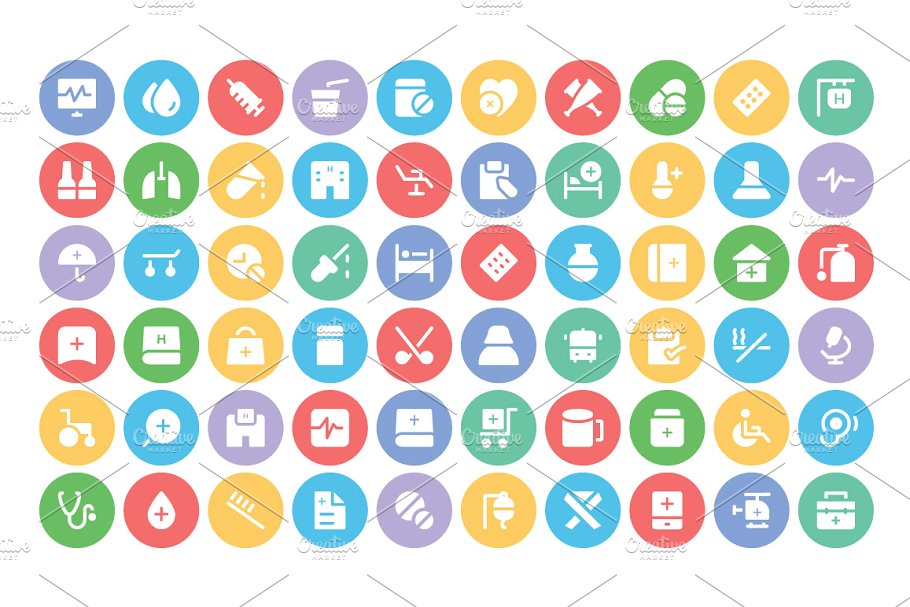 200枚健康医疗主题矢量图标素材 200 Healthcare Vector Icons插图(2)