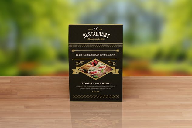 高端优雅餐厅菜单插画设计模板 Elegant Food Menu 3 Illustrator Template插图(14)