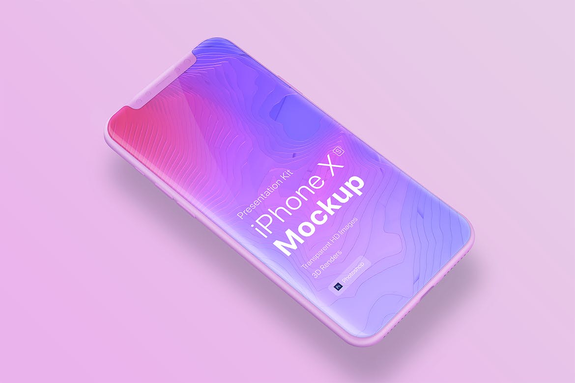 五种颜色iPhone XS手机APP设计效果图预览样机 iPhone XS app mobile Mock-Up插图(3)