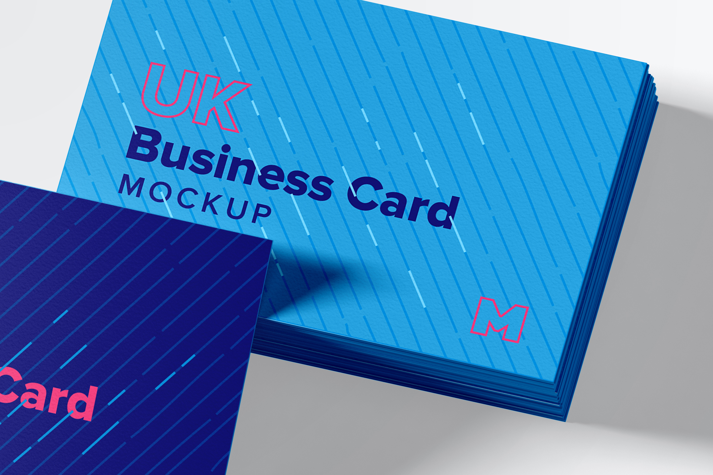 UK标准规格企业名片设计预览图样机模板06 UK Business Cards Mockup 06插图(1)