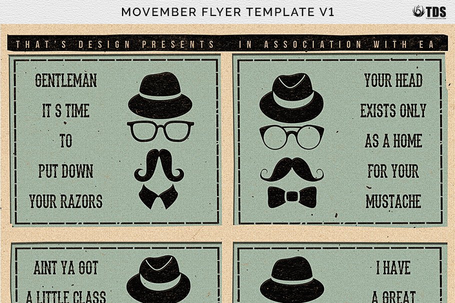 音乐主题抽象传单PSD模板v1 Movember Flyer PSD V1插图(12)