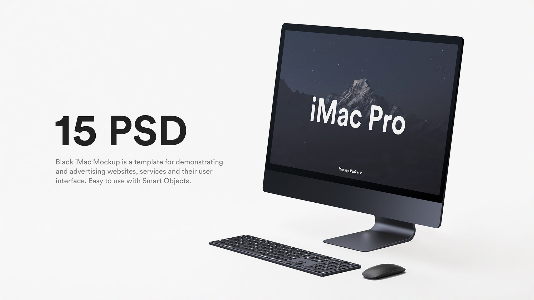 5K高分辨率iMac Pro一体机多角度样机模板 iMac Pro Kit插图(5)