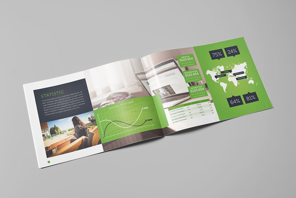 大型上市公司宣传画册设计模板 Corporate Business Landscape Brochure插图(7)