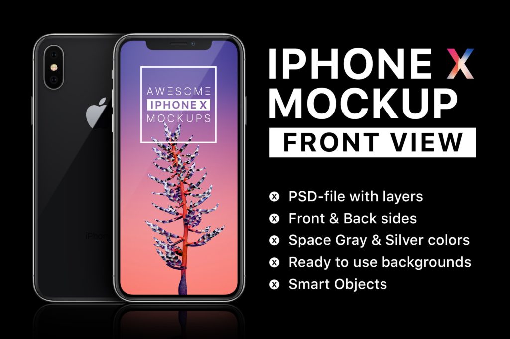 漂亮的高品质苹果iPhone X Mockups打包下载[psd]插图