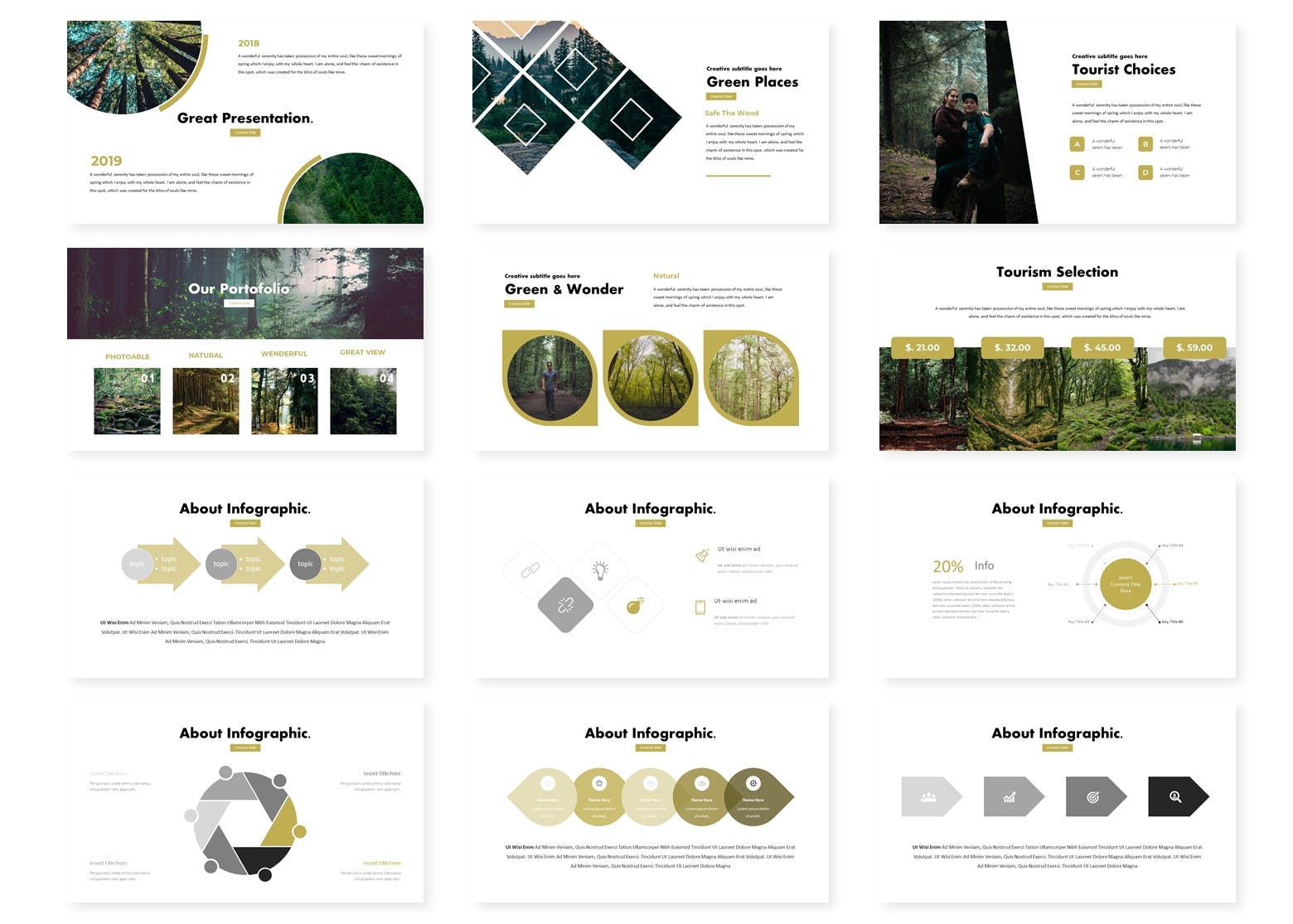 森林/风景/景观项目规划谷歌幻灯片设计模板 Fresher – Google Slides Template插图(2)