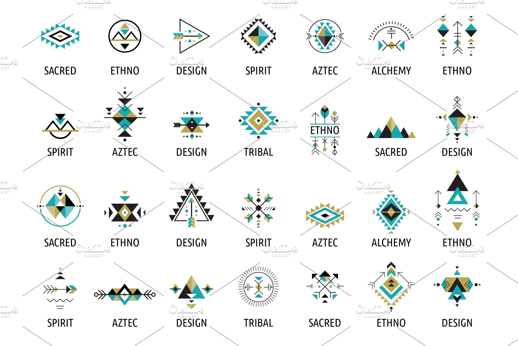 神圣几何图形设计素材集[Logo模板/图案/图标] Esoteric Sacred Geometry Huge Bundle插图(3)