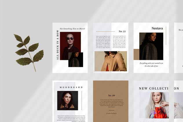 2019-2020时尚服饰杂志设计模板 Nestava – Fashion Magazine Template插图(4)