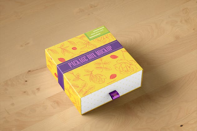 创意抽屉式礼品包装盒样机模板 Package Box Mock-Up插图(3)