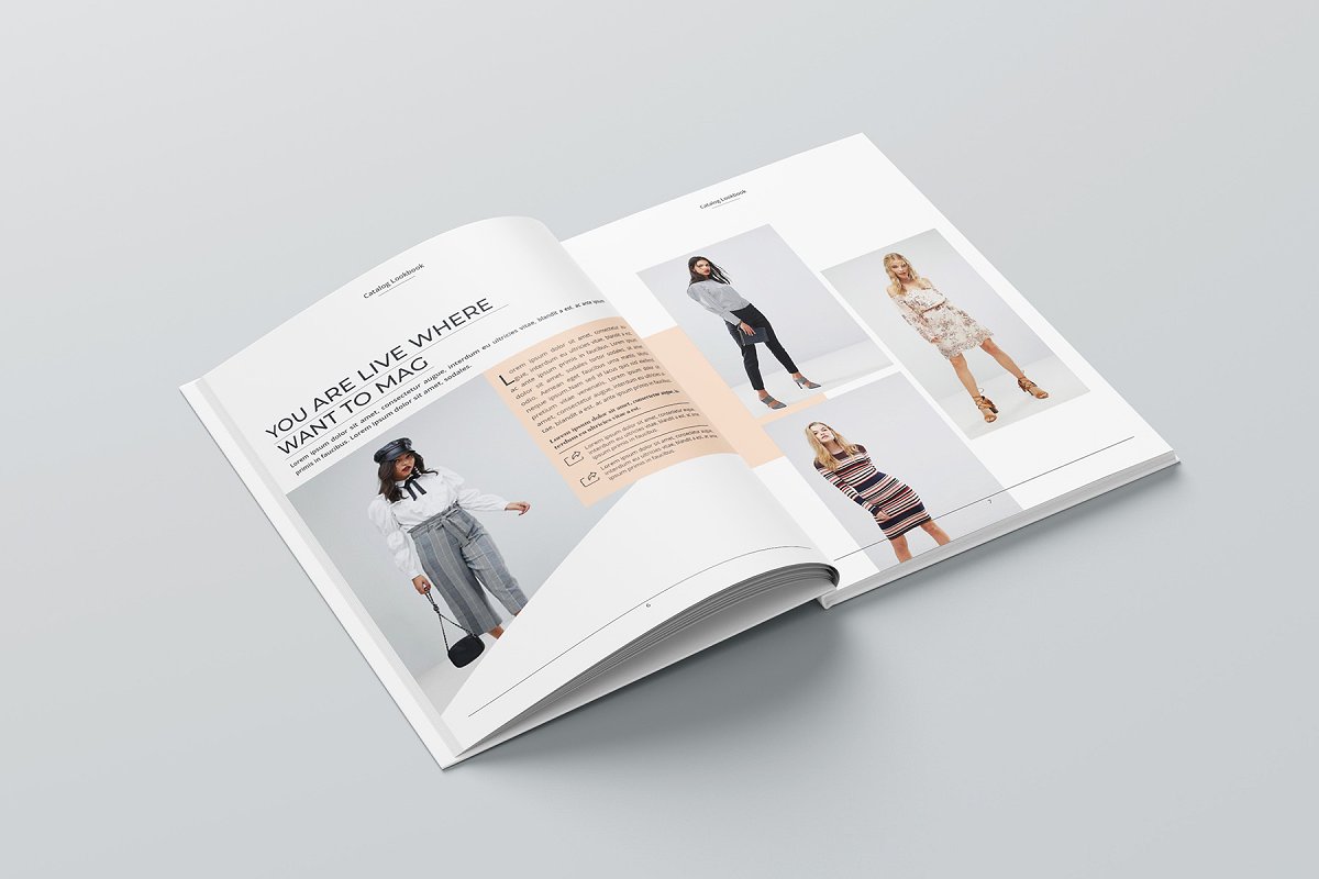 女性时尚服装摄影画册模板插图(3)