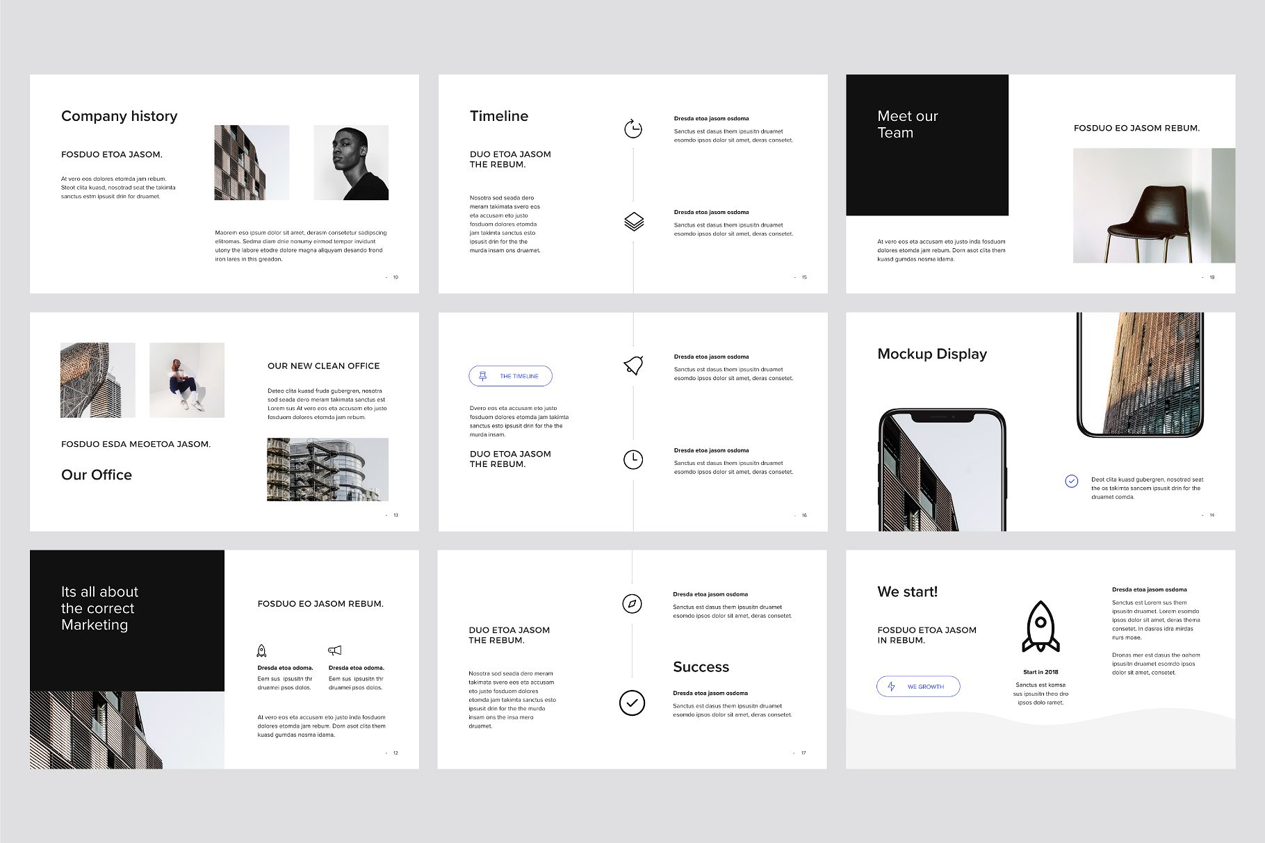 现代简约风格企业团队介绍谷歌幻灯片模板 MURO – Google Slides Template +Bonus插图(5)
