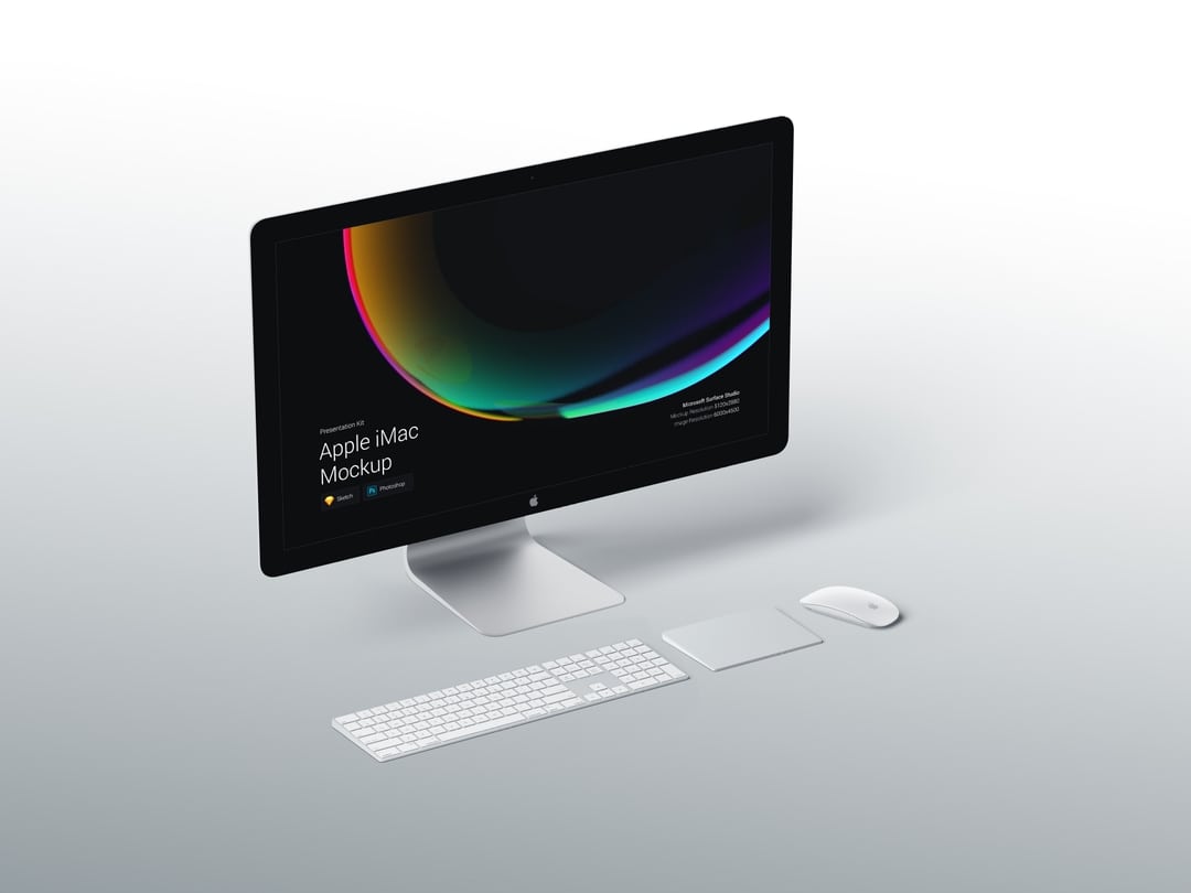 超级主流桌面&移动设备样机系列：iMac & iMac Pro系列一体机样机 [兼容PS,Sketch;共4.79GB]插图(4)