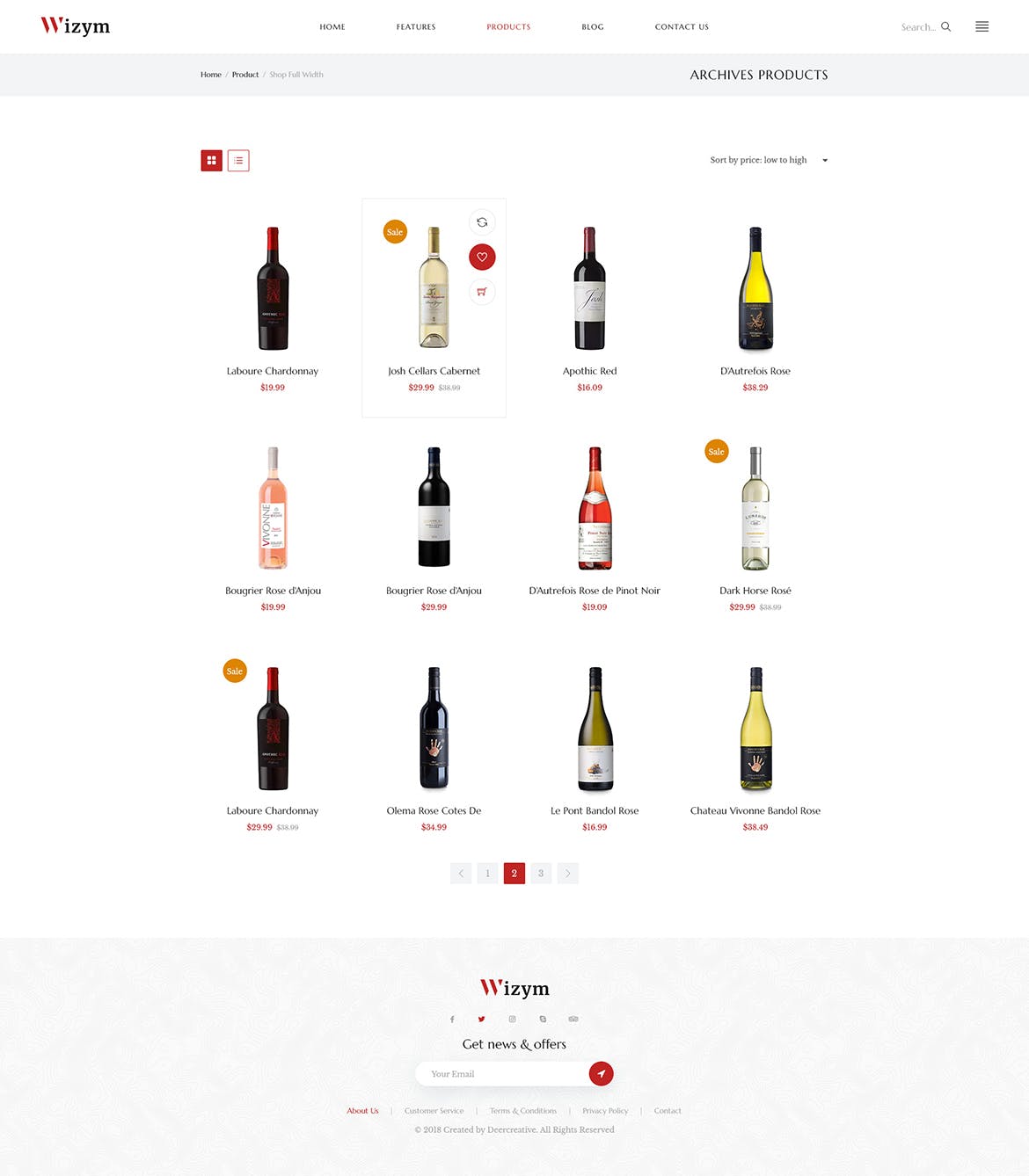 葡萄酒品牌网站设计PSD模板 Wizym | Wine & Winery PSD Template插图(3)