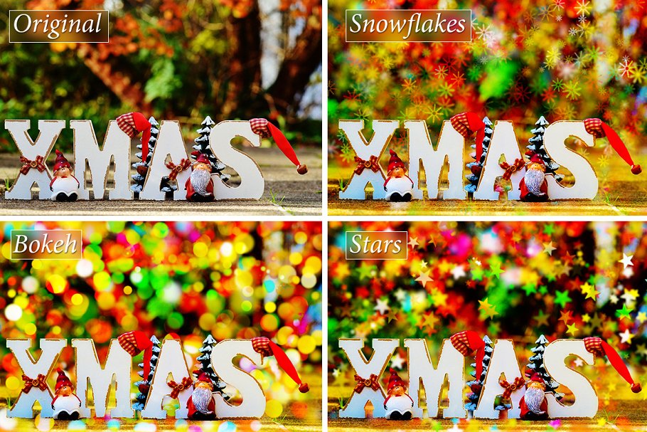 圣诞节节日氛围照片修饰PS动作 Christmas Ps Actions插图(1)