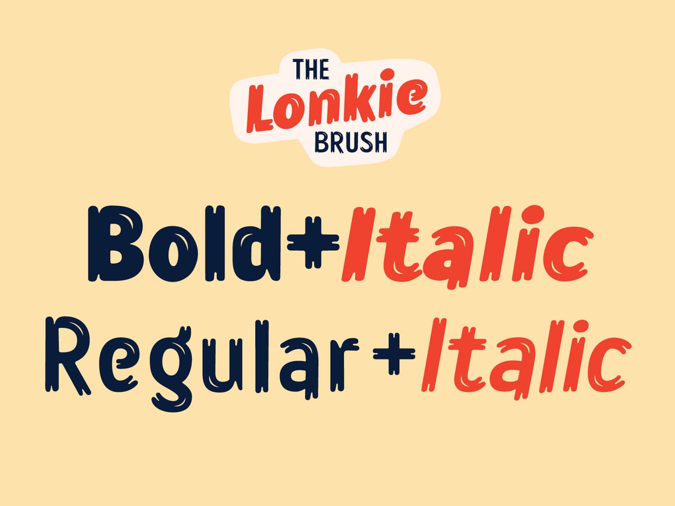 复古丹麦电影海报设计英文笔刷字体 Lonkie Brush插图(3)