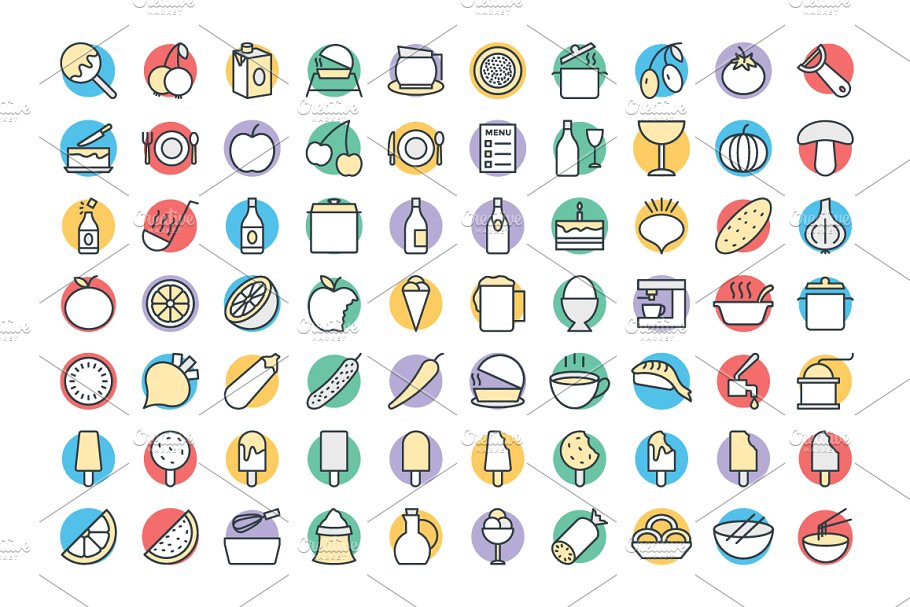 300+食物主题矢量图标 300+ Food Vector Icons插图(2)