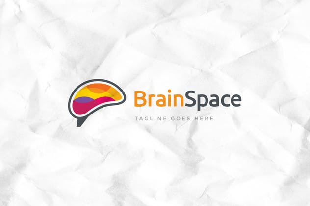 思维大脑教育企业Logo设计模板 Brain Space Logo Template插图(1)