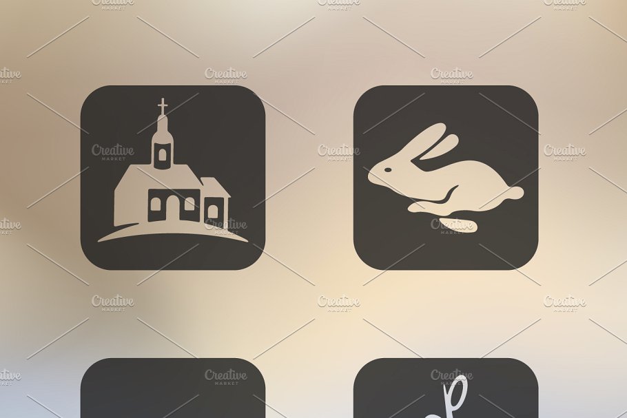 12枚精致复活节图标 12 EASTER icons插图(3)