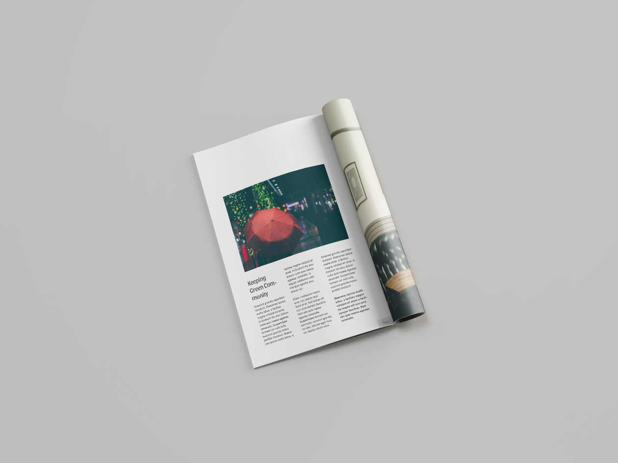 A4精装杂志封面&内页排版印刷效果图样机 A4 Magazine Mockup插图(2)