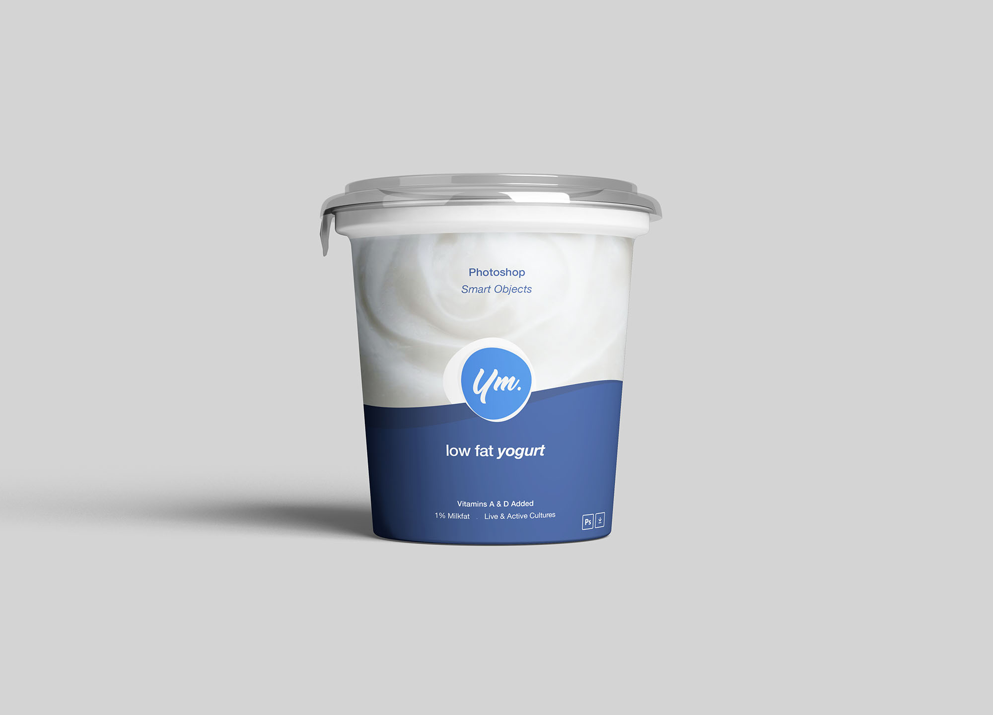 酸奶杯设计效果图样机模板 Yogurt Package Mockup插图(6)