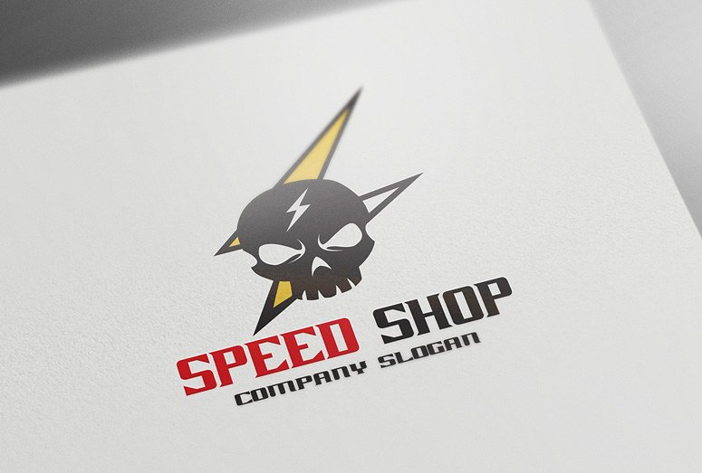 快递/速递企业Logo模板  Speed Shop Logo插图(2)