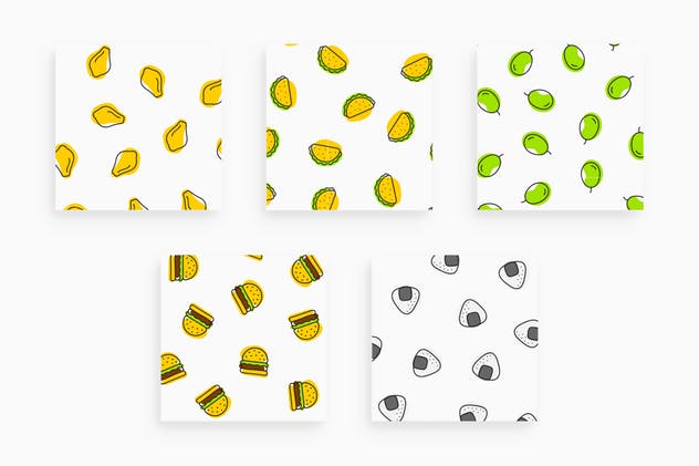 35款手绘食物图案背景设计素材 Foody Patterns插图(15)