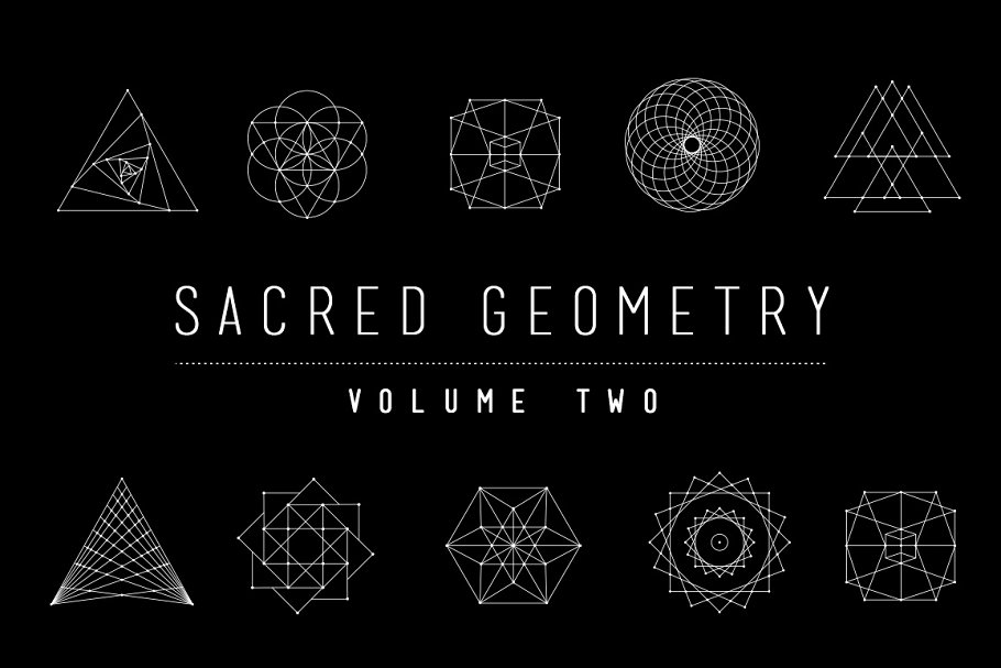 神圣几何矢量图形素材 Sacred Geometry Vector Pack Vol. 2插图(1)