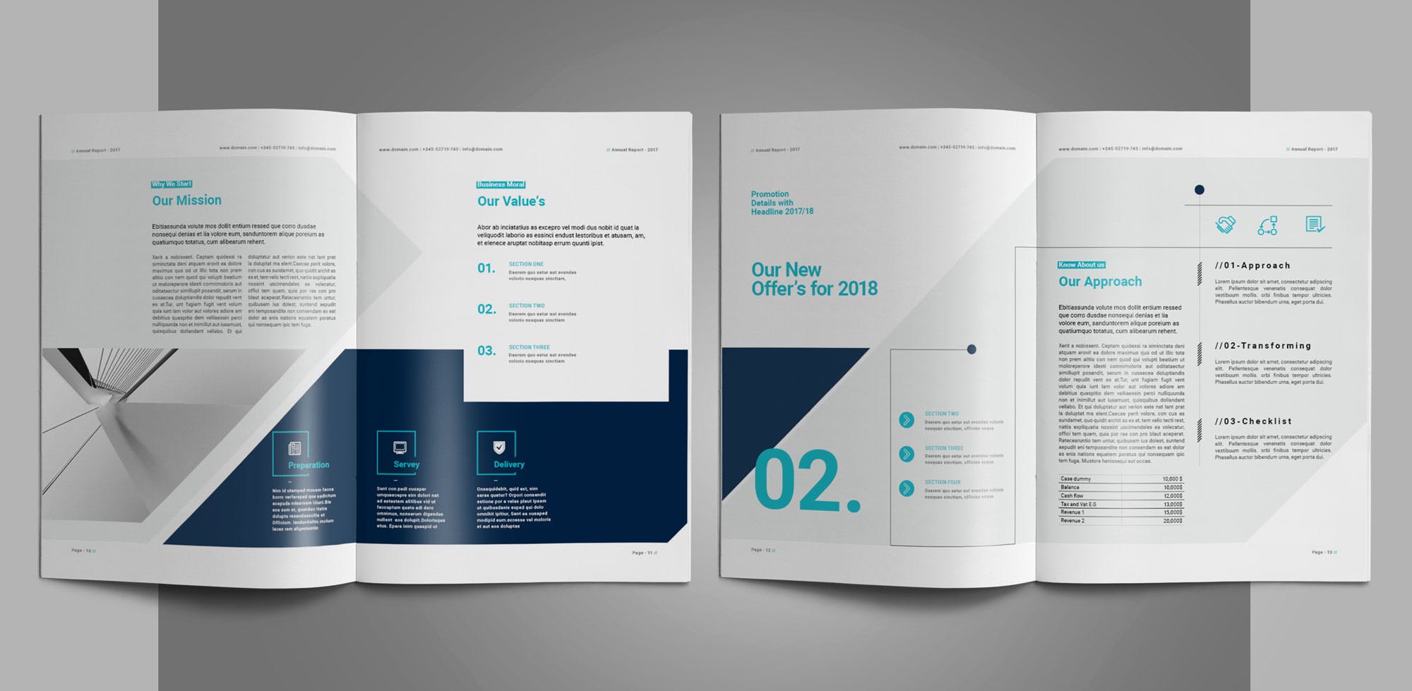 2019年优秀企业年度报告/企业年报设计模板 Report Brochure插图(6)