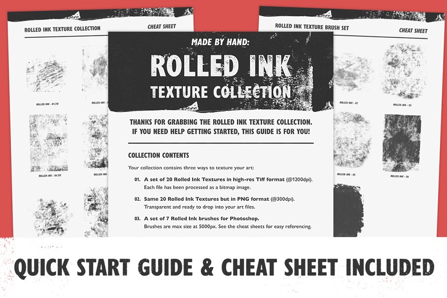 轧制油墨纹理合集 Rolled Ink Texture Collection插图(5)