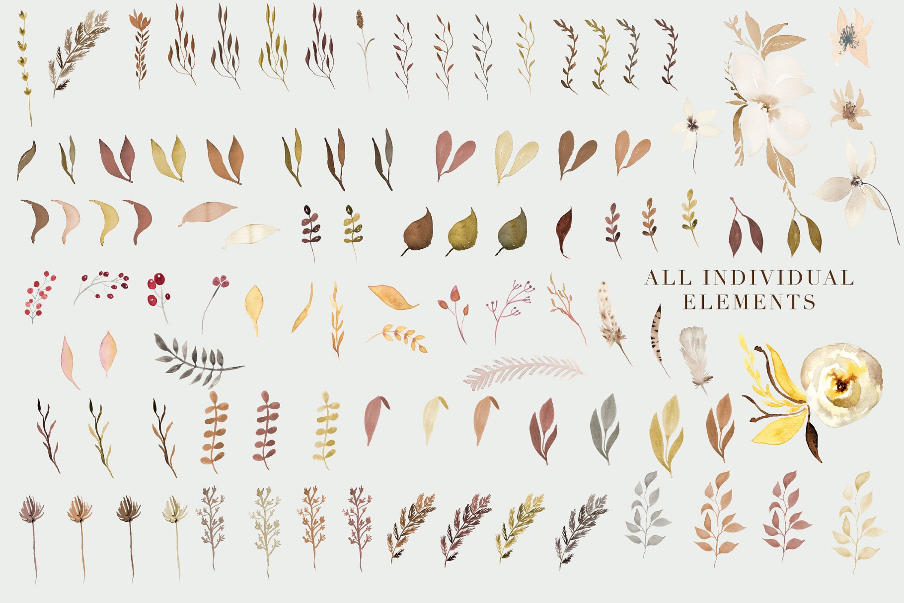 秋天主题水彩剪切画 Fall for Autumn – Watercolor Clipart插图(1)